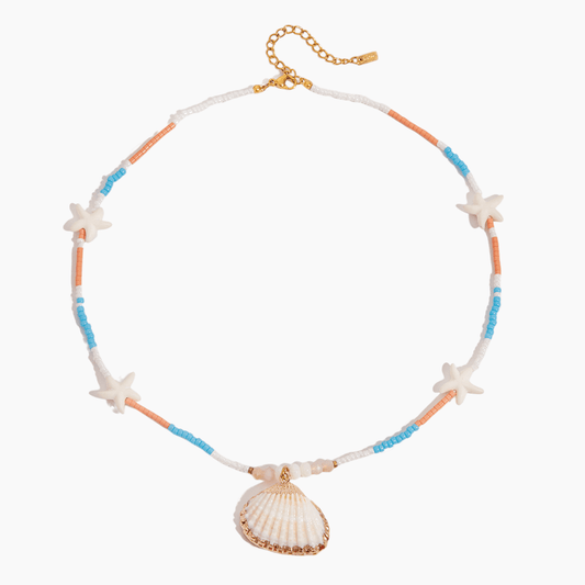 Seaside Shell Bead Necklace - mifjewelry