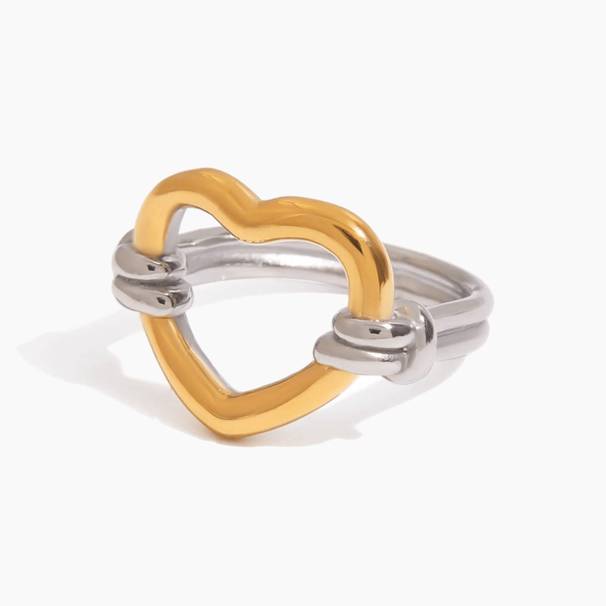 Serelva Duo - Tone Heart Ring - mifjewelry