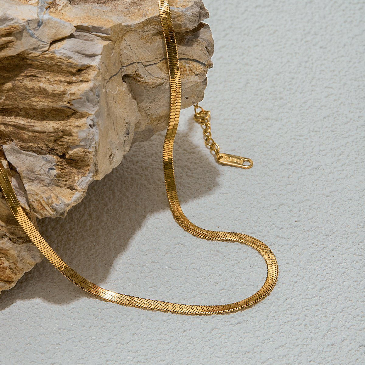 Sleek Gold Snake Chain Necklace - mifjewelry