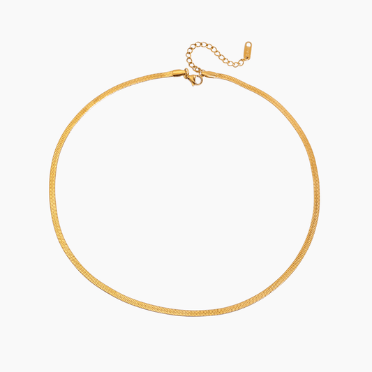 Sleek Gold Snake Chain Necklace - mifjewelry