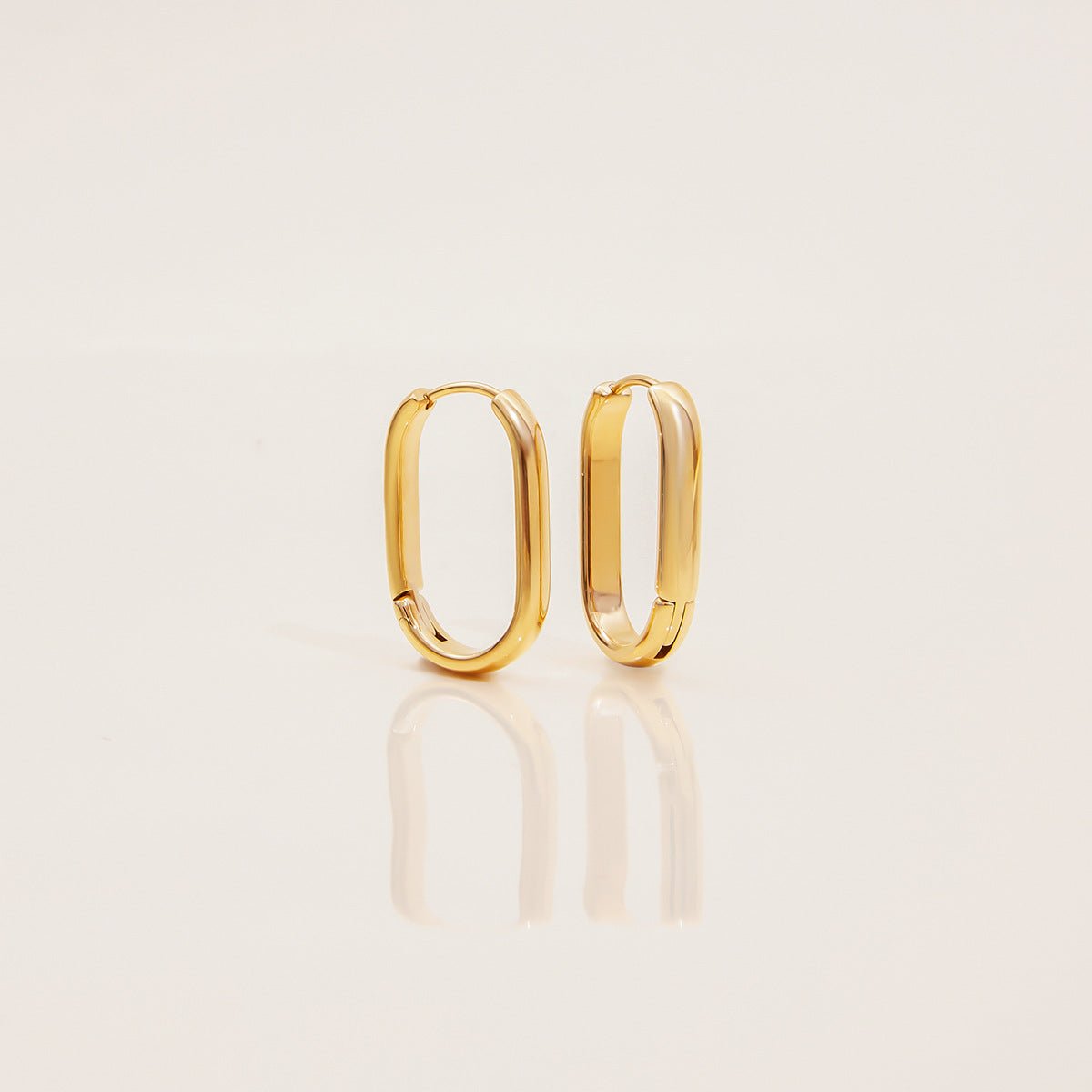 Sleek Oval Hoop Earrings - mifjewelry
