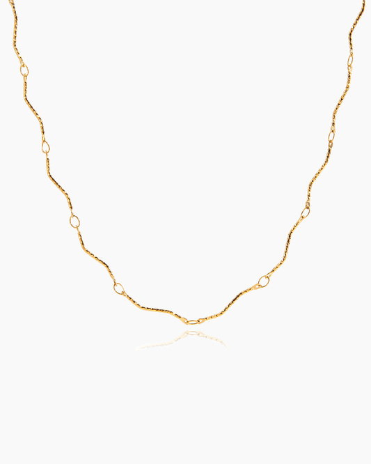 Slim Wave Link Necklace - mifjewelry