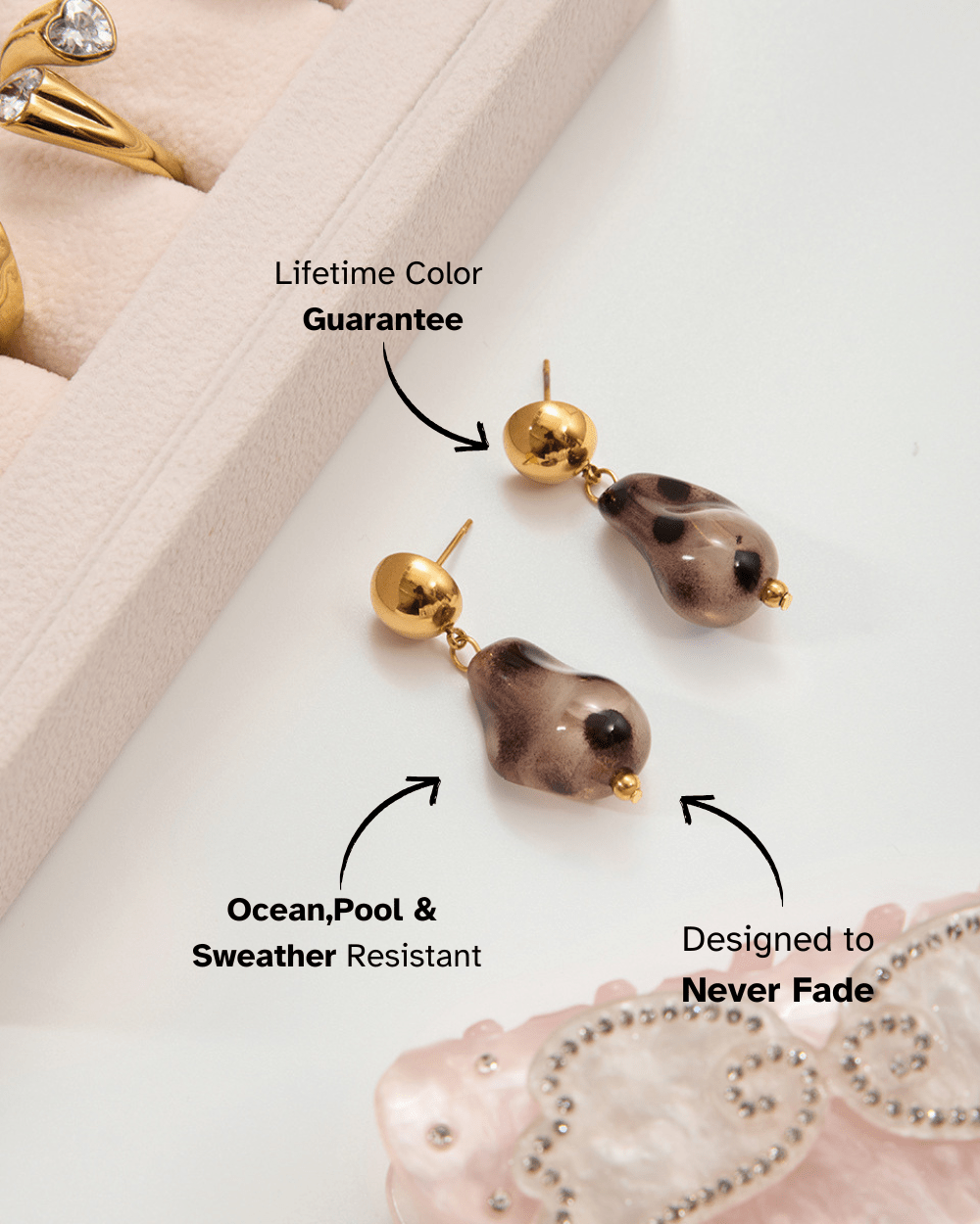 Smoky Flow Gemstone Earrings - mifjewelry
