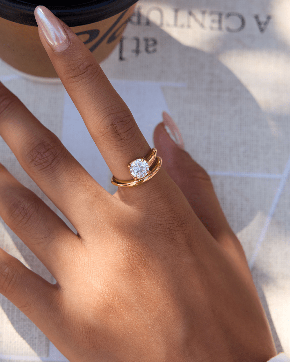 Solitaire Glow Open Ring - mifjewelry