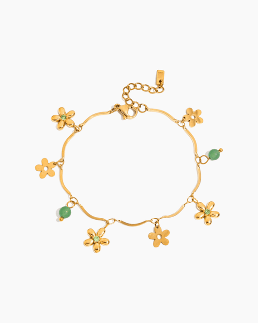 Spring Meadow Flower Charm Bracelet - mifjewelry