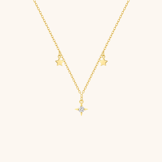 Star and Radiant Cross Pendant Layered Necklace - mifjewelry