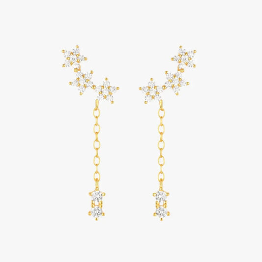 Star Chain Drop Earrings - mifjewelry