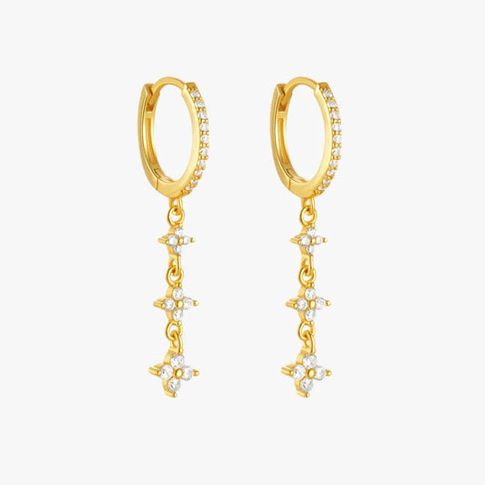 Star Drop Hoop Earrings - mifjewelry