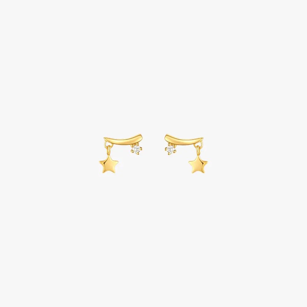 Star Drop Zirconia Earrings - mifjewelry