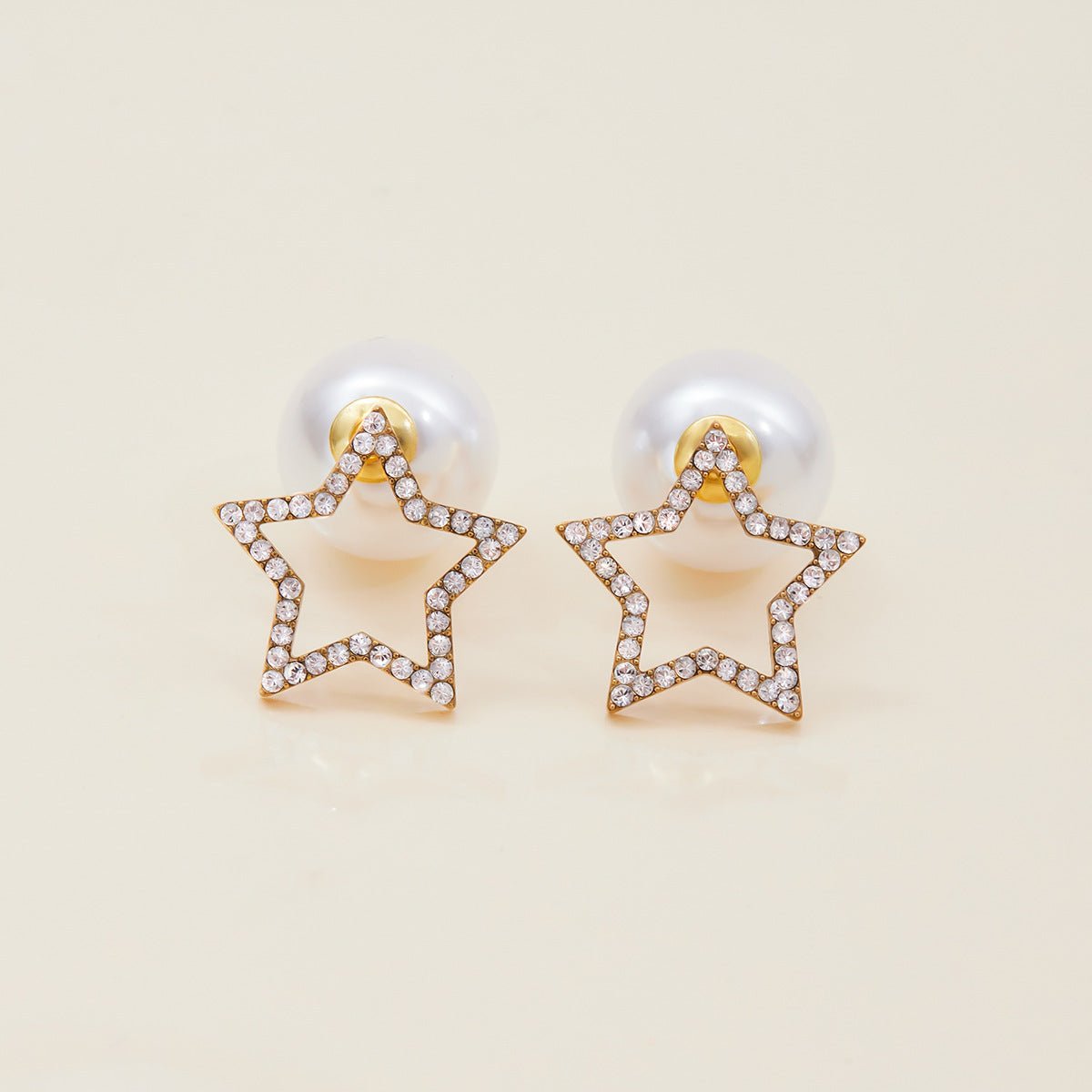 Starlit Pearl Stud Earrings - mifjewelry