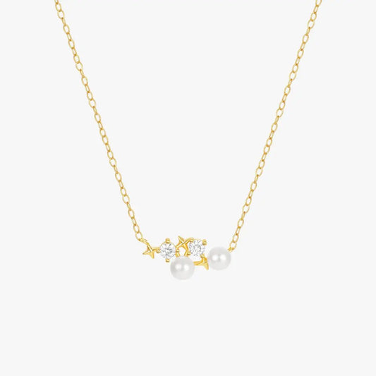 Starry Pearl Pendant Necklace - mifjewelry