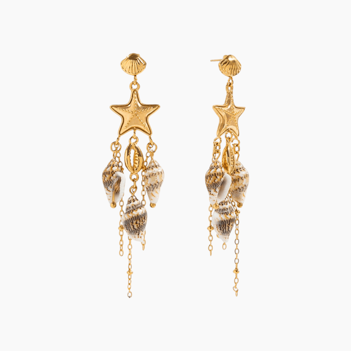 Starshore Shell Dangle Earrings - mifjewelry