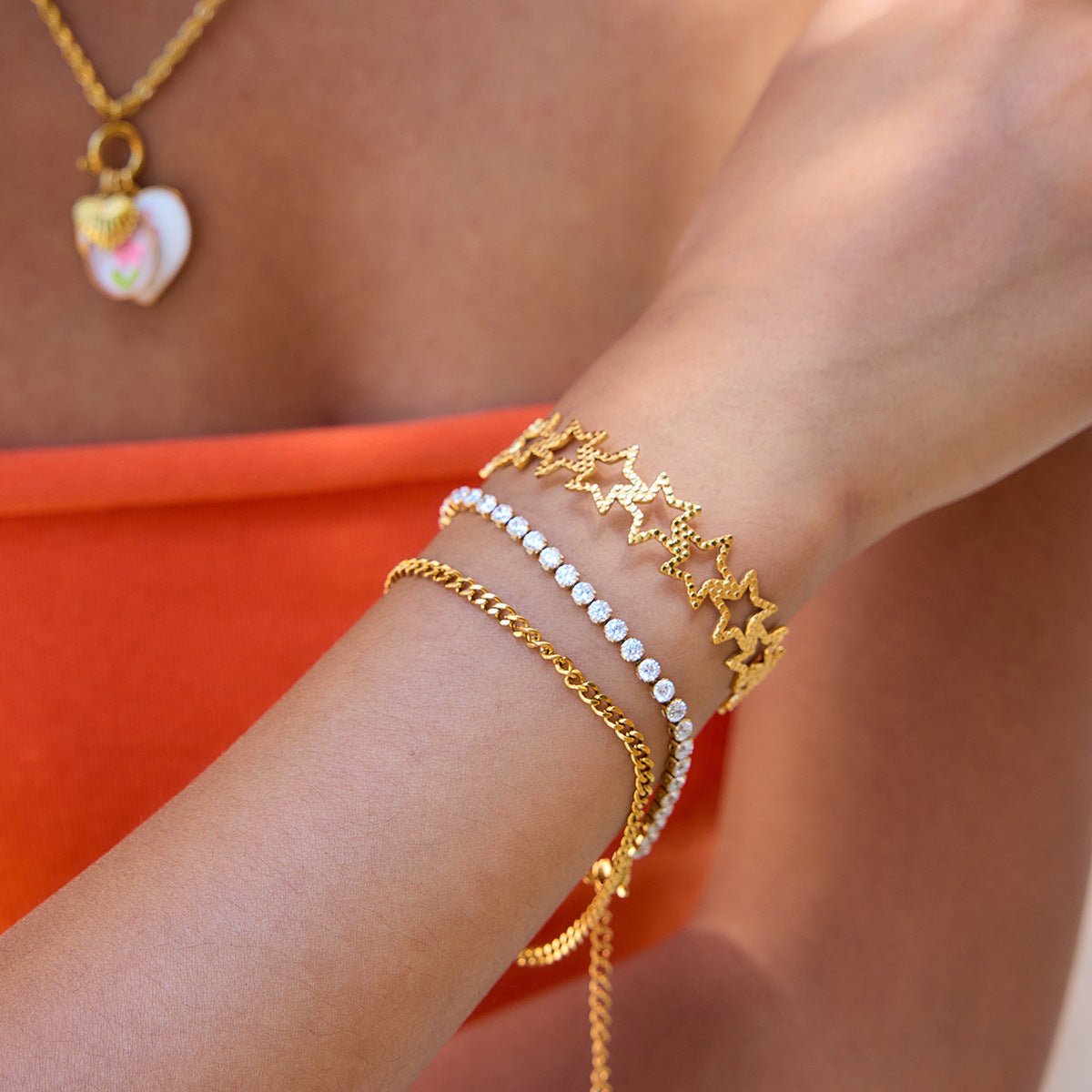Stellar Gleam Cutout Star Bracelet - mifjewelry