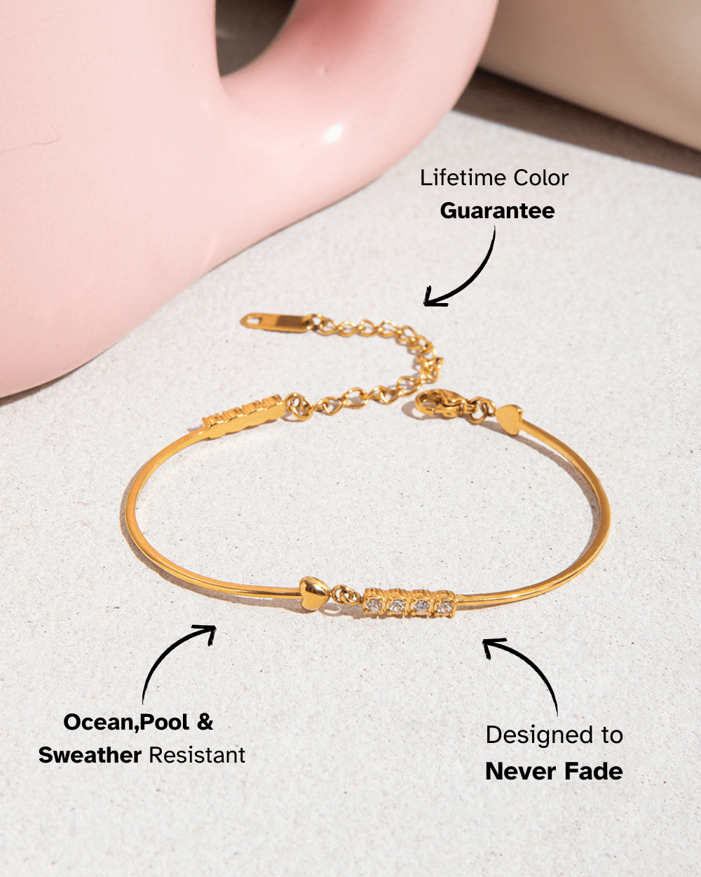 Stellar Line Gold Bangle Bracelet - mifjewelry