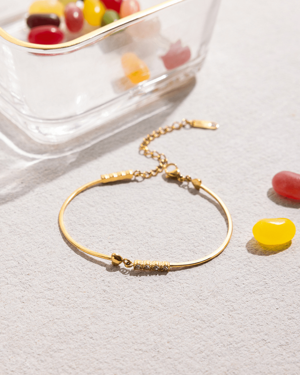 Stellar Line Gold Bangle Bracelet - mifjewelry