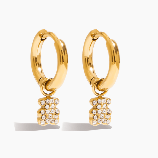 Sugar Pop Bear Hoops - mifjewelry