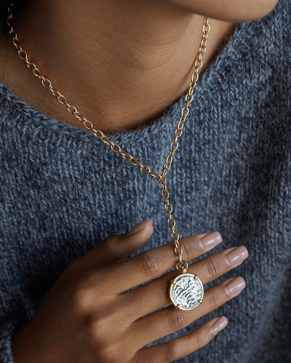 Sun Emblem Drop Necklace - mifjewelry