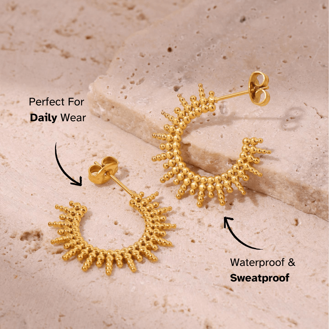 Sunburst Hoop Earrings - mifjewelry