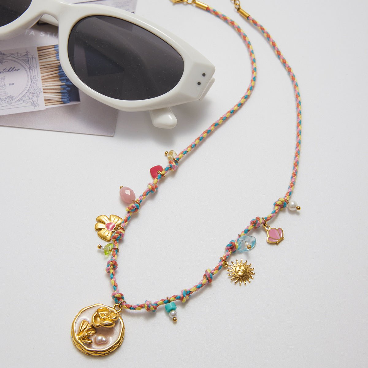 Sunset Bloom Charm Necklace - mifjewelry