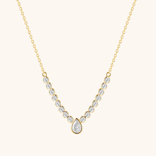 Teardrop Zirconia Necklace - mifjewelry