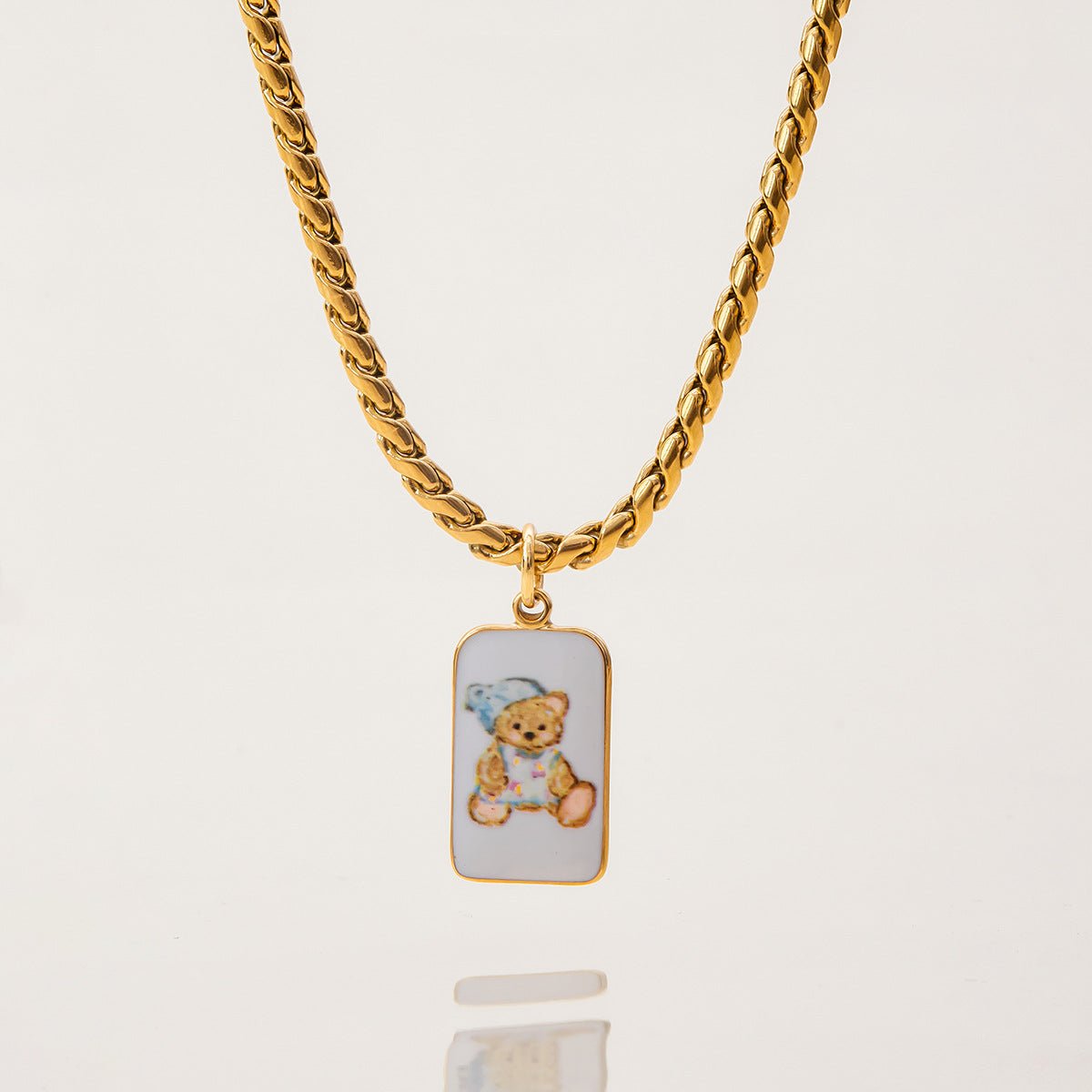 Teddy Tag Pendant Necklace - mifjewelry