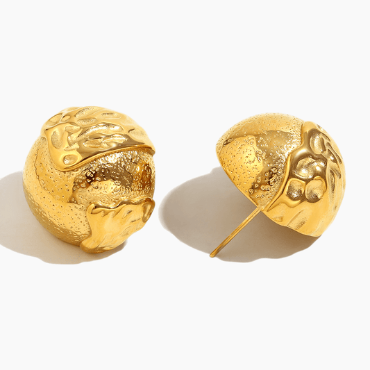 Terra Luxe Textured Dome Earrings - mifjewelry