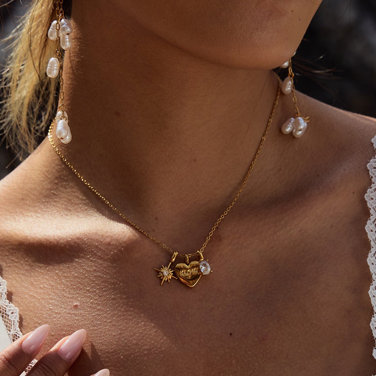 Trio Shine Charm Necklace - mifjewelry
