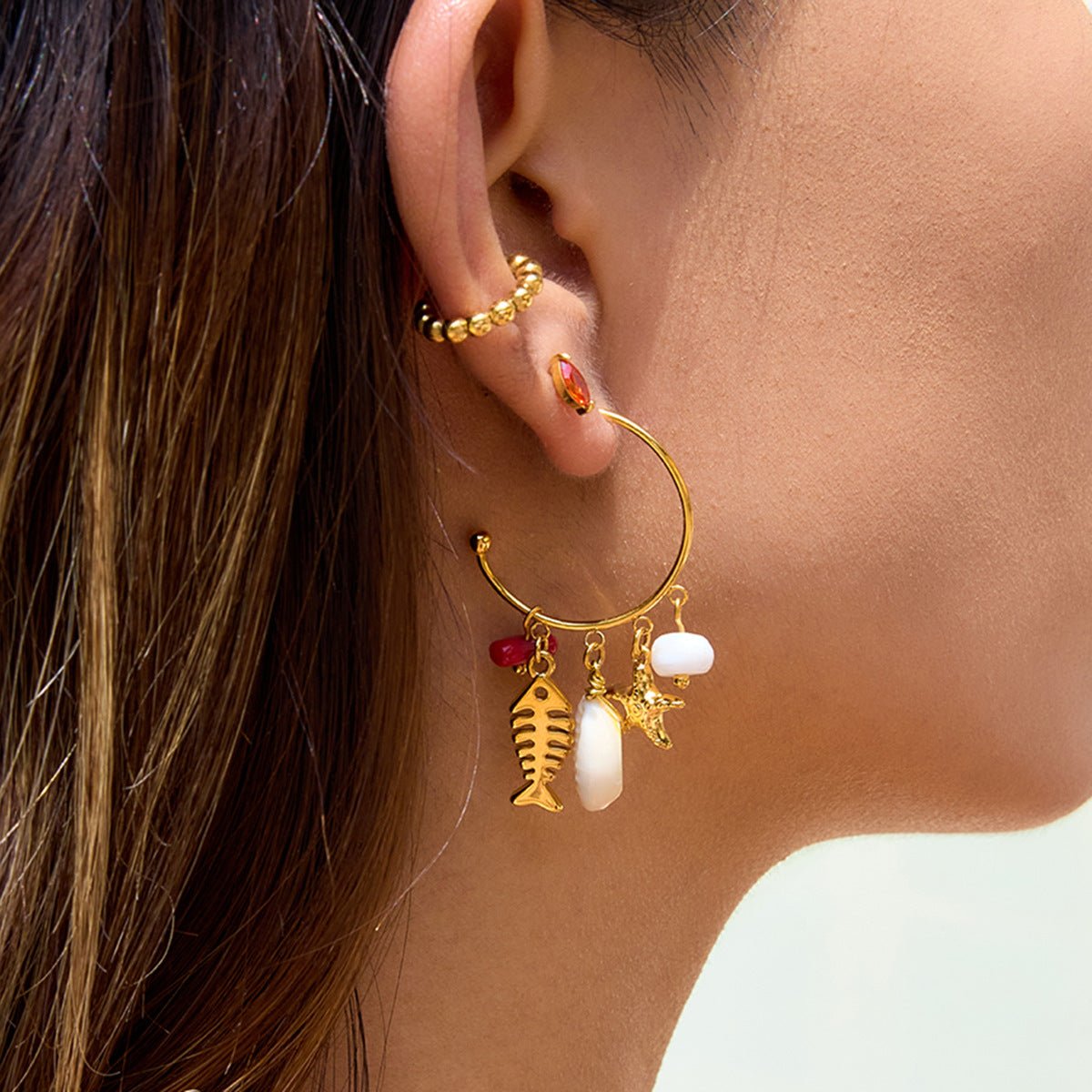 Tropic Catch Hoop Earrings - mifjewelry