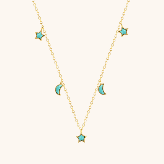 Turquoise Star & Moon Jewelry Set - mifjewelry