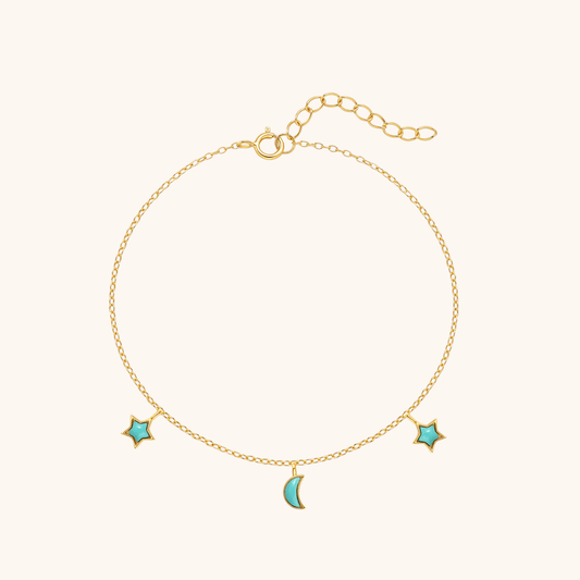 Turquoise Star & Moon Jewelry Set - mifjewelry