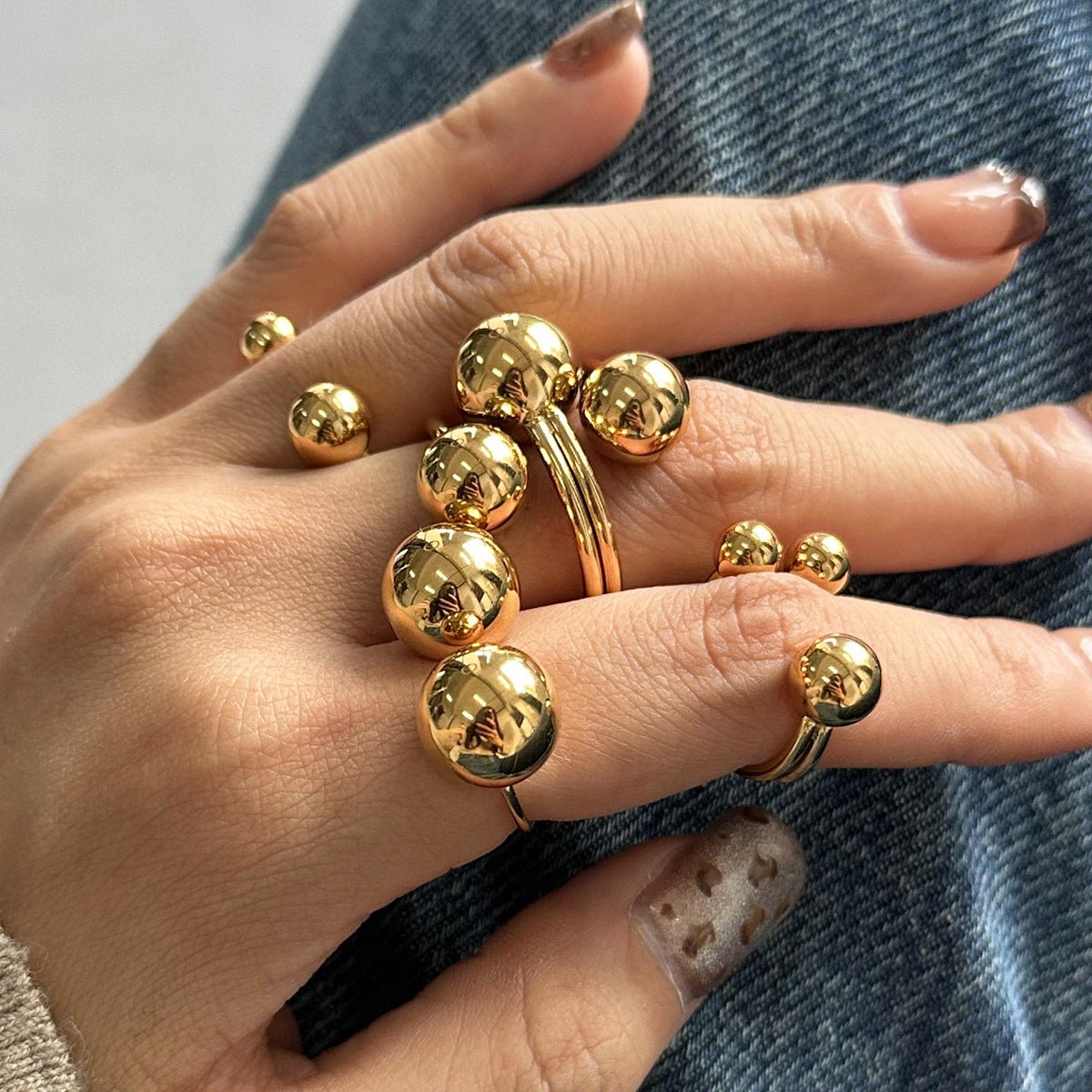 Twin Orbs Galaxy Ring - mifjewelry