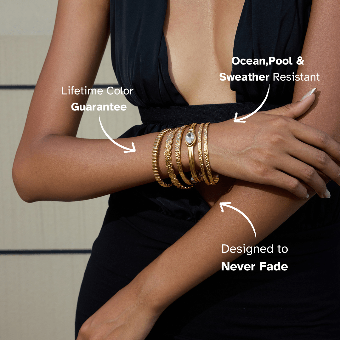 Twin Ripple Textured Cuff - mifjewelry