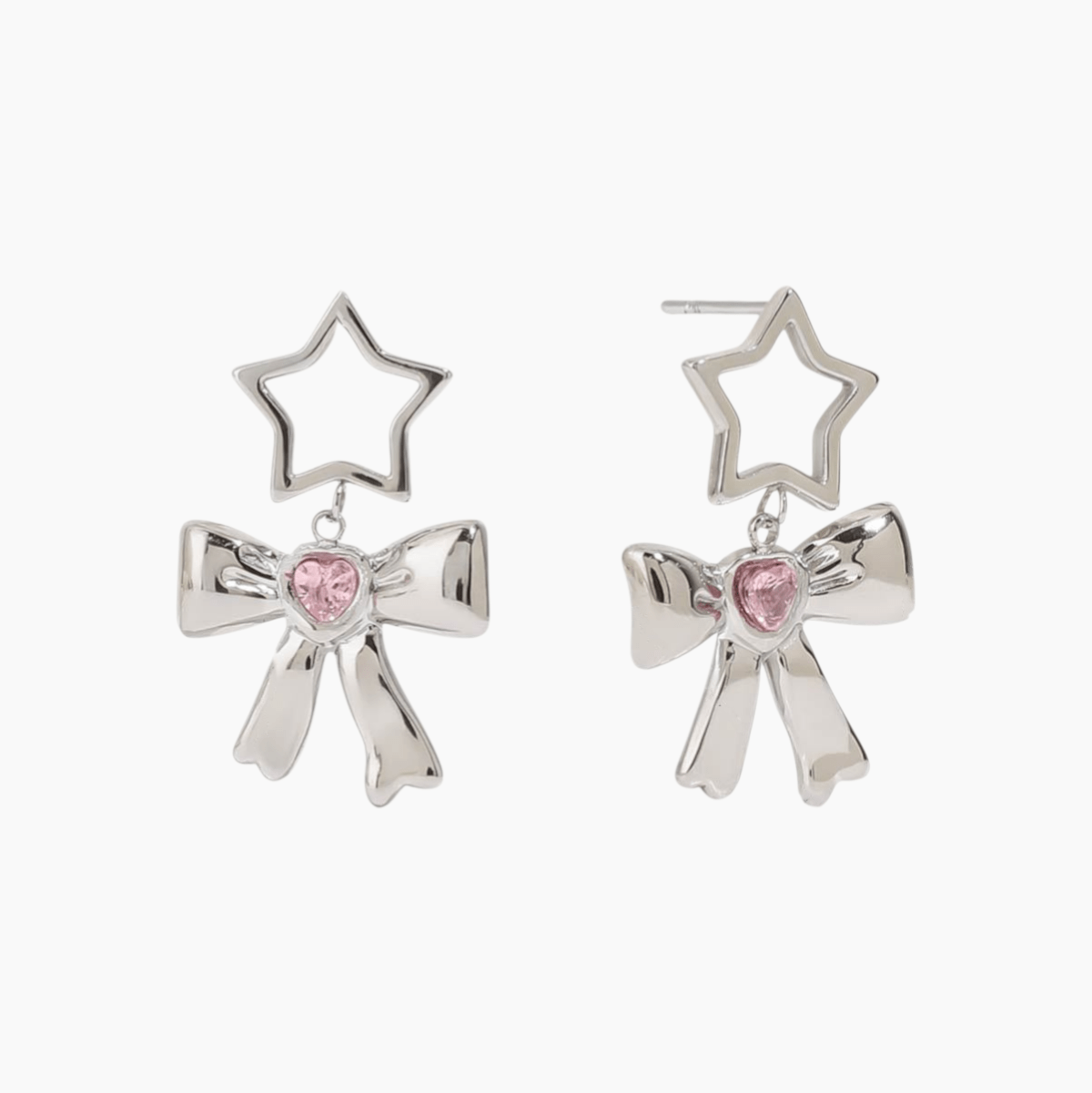 Twinkle Charm Ribbon Earrings - mifjewelry