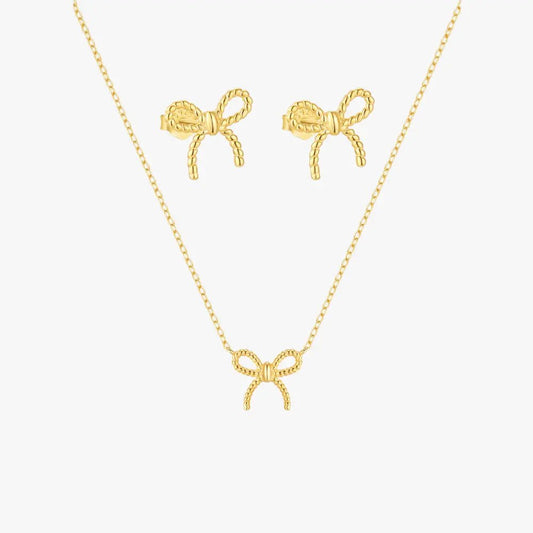 Twisted Bow Knot Jewelry Set - mifjewelry