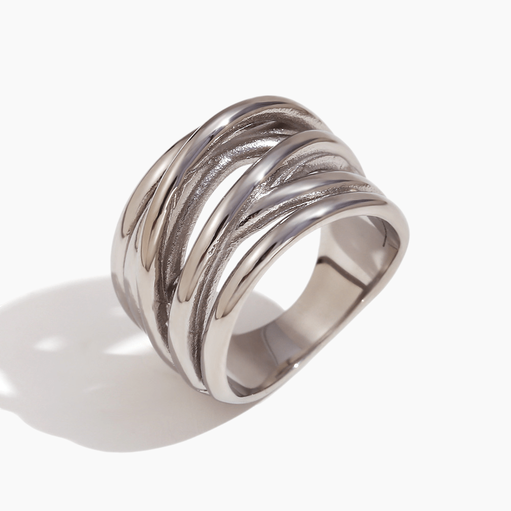 Twisted Wave Statement Ring - mifjewelry