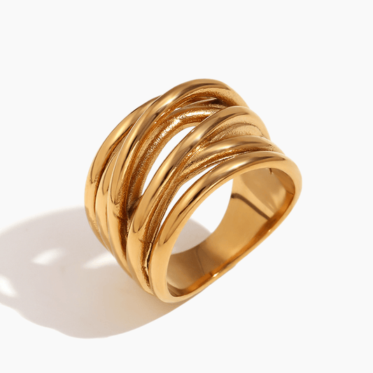 Twisted Wave Statement Ring - mifjewelry