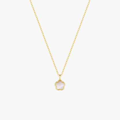 Petal White Shell Pendant Necklace