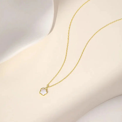 Petal White Shell Pendant Necklace