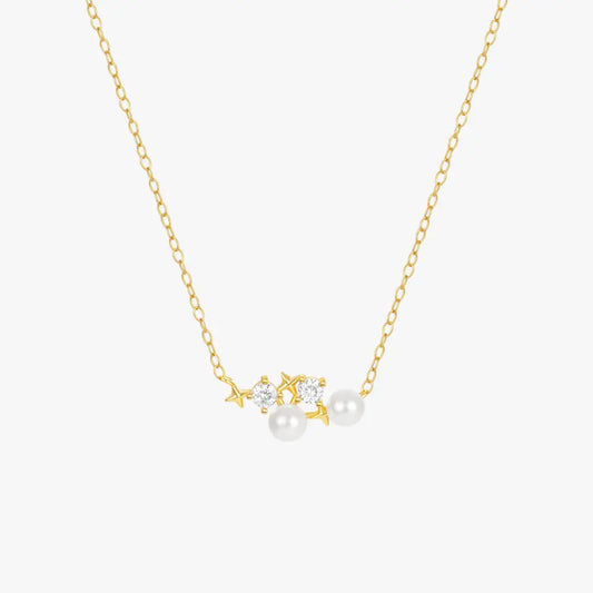 Starry Pearl Pendant Necklace