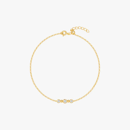 Minimalist Zircon Sterling Silver Bracelet