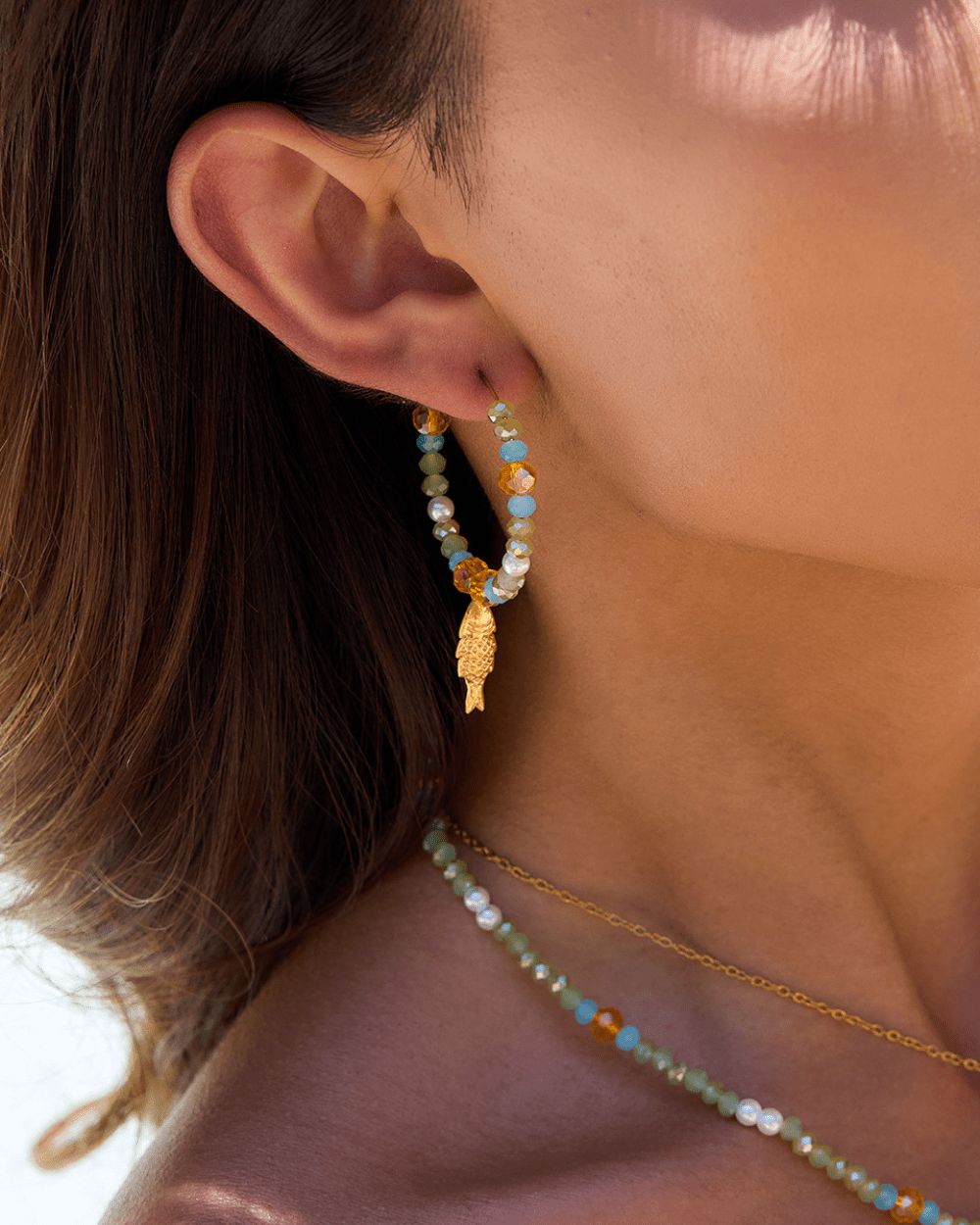 Verdant Catch Hoop Earrings - mifjewelry