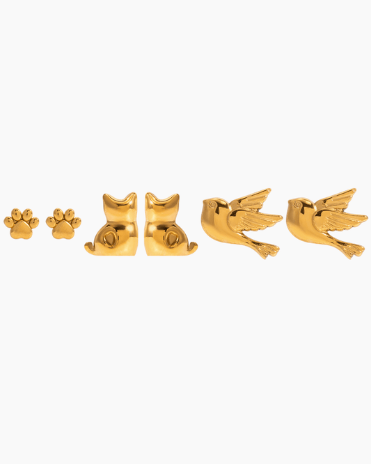 Whimsical Pet Friends Earrings Set - mifjewelry