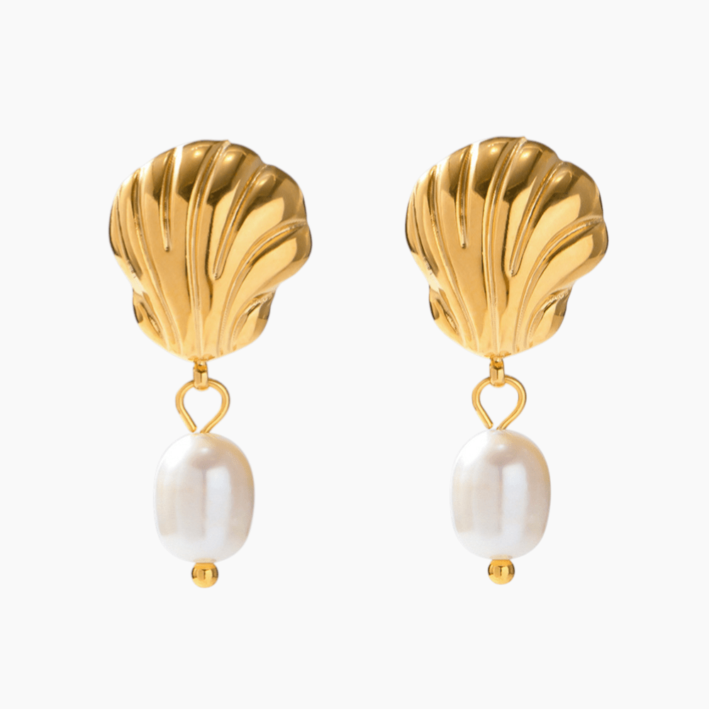 Whispering Shell Pearl Earrings - mifjewelry