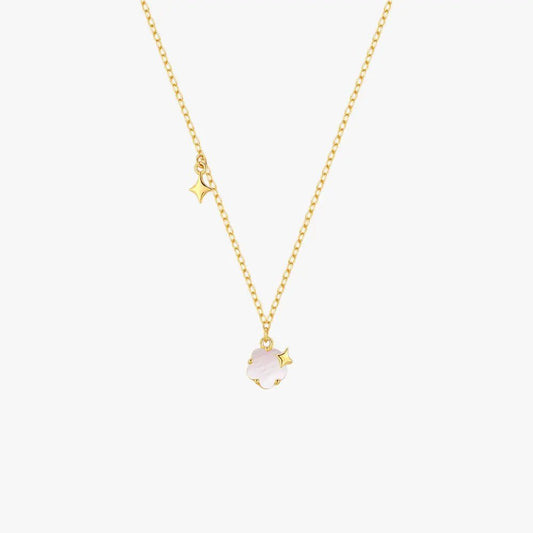 White Shell Flower Pendant Necklace - mifjewelry