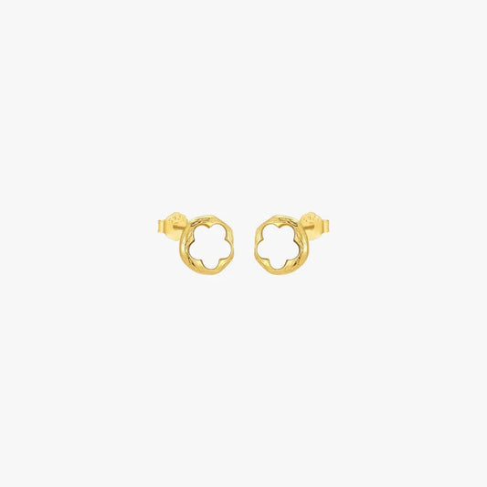White Shell Flower Stud Earrings - mifjewelry